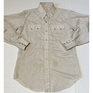 H BAR C - Men's Vintage Pearl Snap Lightweight Long Sleeve Shirt - Size 16-34‎